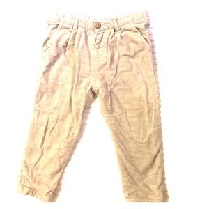 Zara Baby Girl Cozy Pants Size 18-24M Tan Color